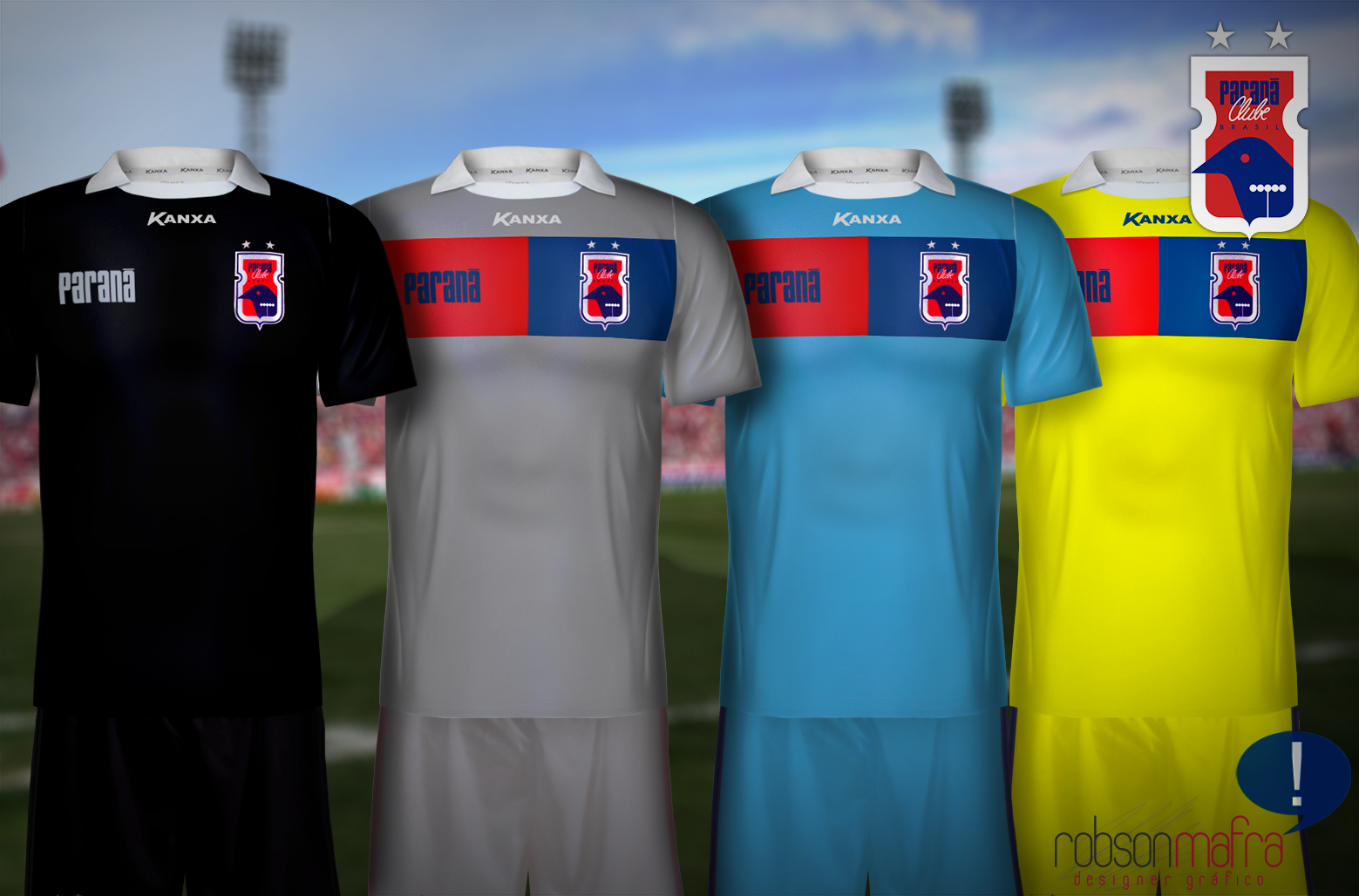 Camisas de Goleiro do Paraná Clube, produzidas pela Kanxa em 2013. Goalkeeper shirt